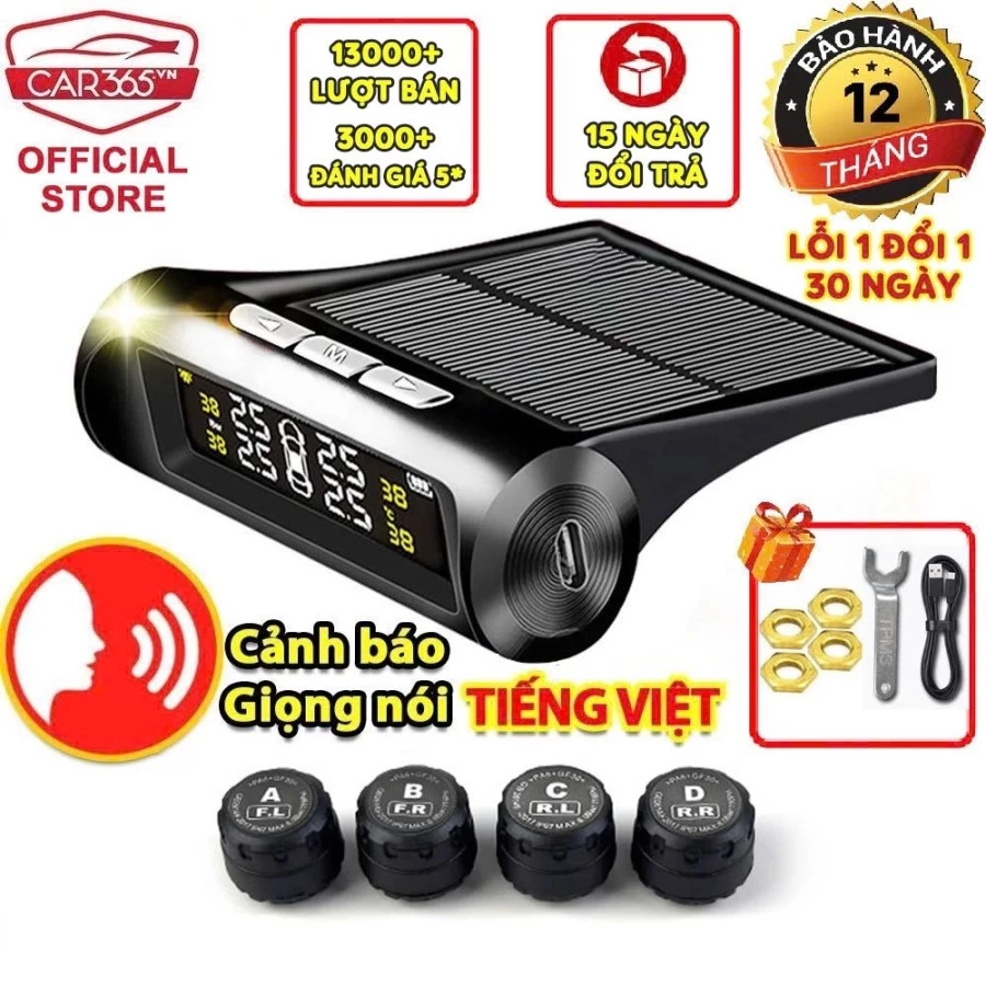 Cảm biến áp suất lốp ô tô van ngoài - thương hiệu Car365