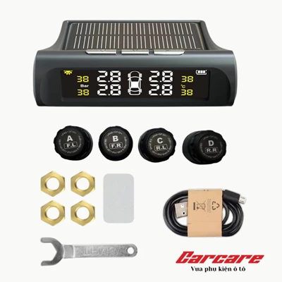 Cảm biến áp suất lốp TPMS Carcare màn hình led màu van ngoài