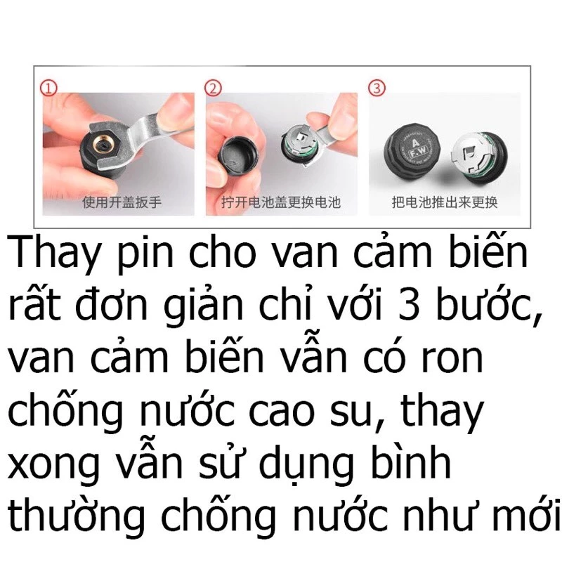 Đồng hồ đo áp suất lốp xe máy TPMS chính hãng 