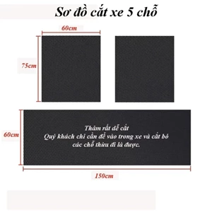 Thảm Lót Sàn Cao Su Chống Trơn Trượt Tự Cắt Theo Xe