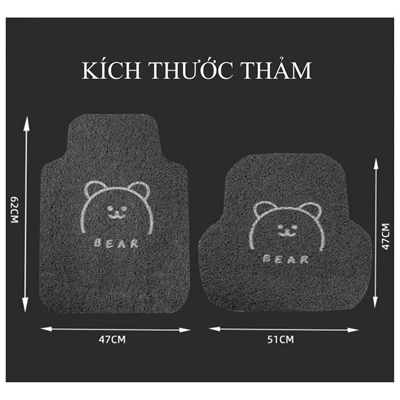 Thảm Lót Sàn Rối Cao Cấp Chống Trơn Trượt Họa Tiết Ngộ Nghĩnh