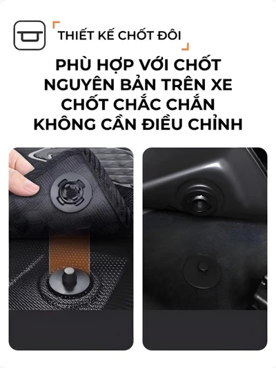 Thảm lót sàn ô tô TPE tràn viền bậc cửa, bao trọn thành xe