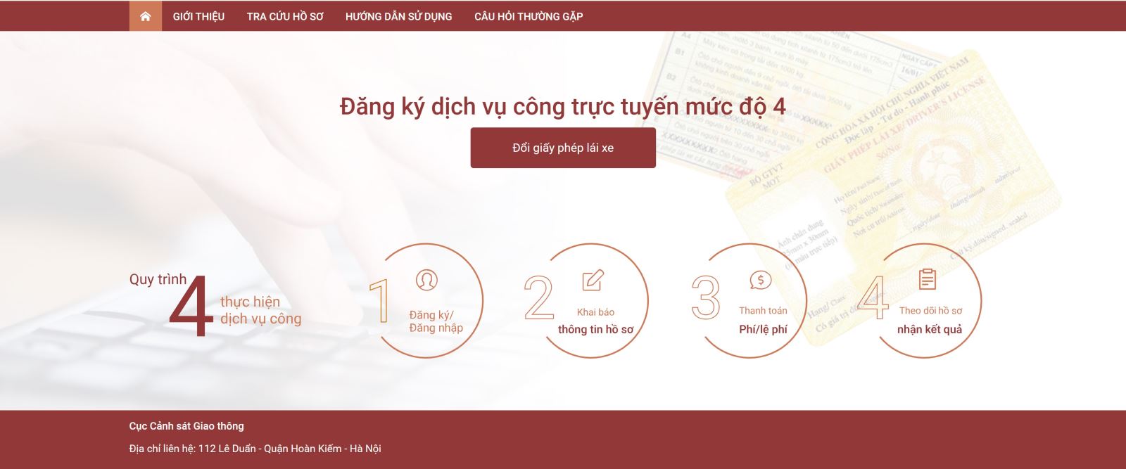 Quy trình đổi bằng lái xe trực tuyến