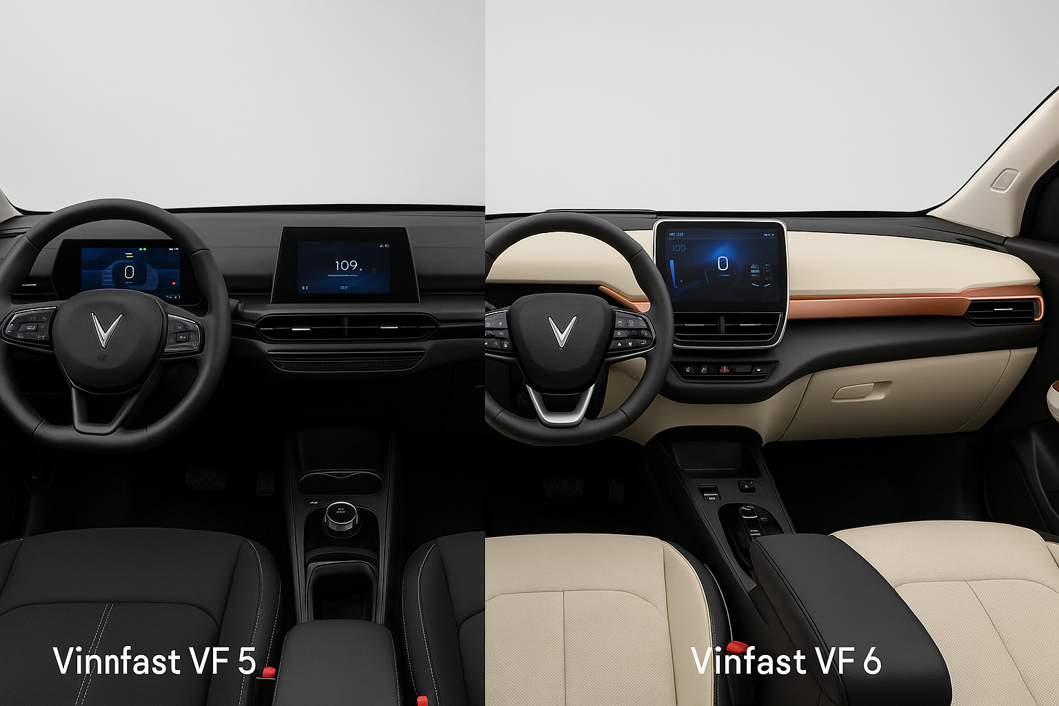 So sánh nội thất VF5 và VF6